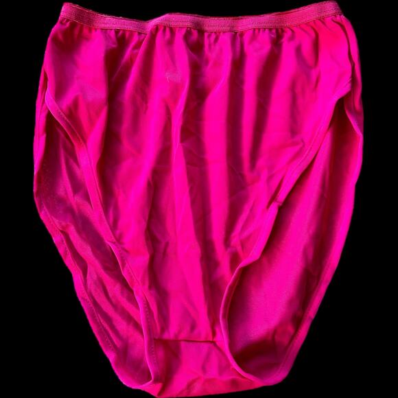 NWT Vintage Long Sleeve Fuchsia and Cream Trim Sleepwear Nightgown Size Medium - Picture 5 of 9